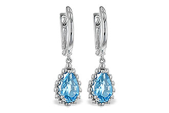 A216-40627: EARRING BLUE TOPAZ 1.70 TW