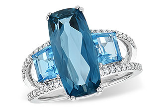 A217-33318: LDS RG 6.40 TW BLUE TOPAZ 6.67 TGW