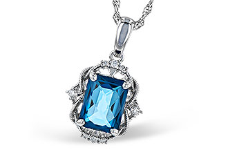 A300-03309: NECK 1.68 LONDON BLUE TOPAZ 1.73 TGW (8x6MM LBT)