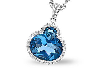 A300-06990: NECK 2.86 LONDON BLUE TOPAZ 3.00 TGW (10X8 OVAL)