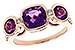 A300-96918: LDS RG 2.25 TW AMETHYST 2.50 TGW (7MM CUSHION)