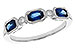 A301-84236: LDS WED RG .72 SAPPHIRE .77 TGW (4x3MM SAPP)