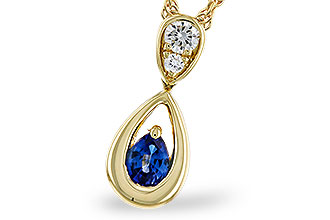 A301-85145: NECKLACE .21 SAPPHIRE .27 TGW (4x3 SAPP)