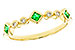 A301-86990: LDS WED RG .14 TW EMERALD .19 TGW