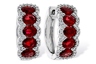 A301-88818: EARRINGS 2.20 TW RUBY 2.45 TGW