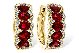 A301-88818: EARRINGS 2.20 TW RUBY 2.45 TGW