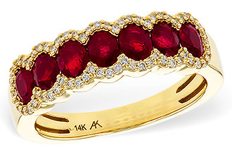 A301-89654: LDS WED RG 1.40 TW RUBY 1.57 TGW