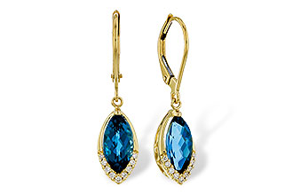 A301-89727: EARR 2.42 TW LONDON BLUE TOPAZ 2.50 TGW (9x5MM MQ)