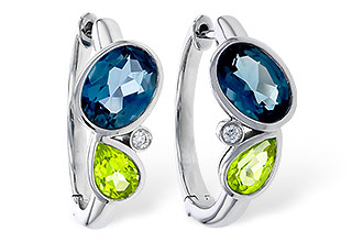 A301-90609: EARRINGS 2.97 SEMI-PREC (PER,LBT) 3.00 TGW