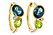 A301-90609: EARRINGS 2.97 SEMI-PREC (PER,LBT) 3.00 TGW