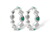 B213-65163: EARRINGS .13 EMERALD .18 TGW