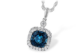 B216-37827: NECK 1.63 LONDON BLUE TOPAZ 1.80 TGW (7MM LBT)