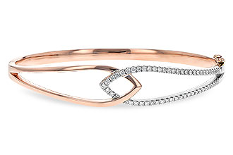 B216-44263: BANGLE BRACELET .50 TW (ROSE & WG)