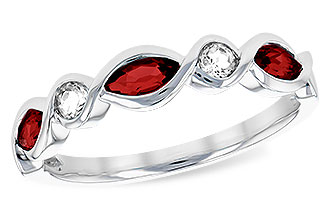 B301-83318: LDS RG .52 TW GARNET .64 TGW