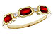B301-84227: LDS WED RG .72 RUBY .77 TGW (4x3MM RUBY)