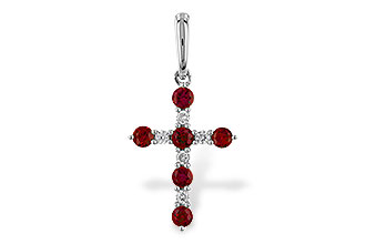 B301-84245: PENDANT .34 TW RUBY .42 TGW