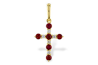 B301-84245: PENDANT .34 TW RUBY .42 TGW