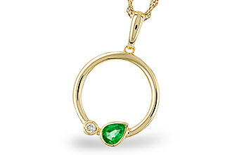 B301-84254: NECKLACE .20 EMERALD .22 TGW