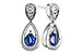 B301-85136: EARRINGS .42 SAPPHIRE .54 TGW (4x3 SAPP)