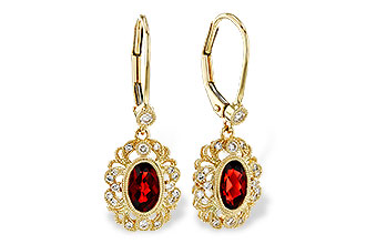 B301-86018: EARRINGS .98 TW GARNET 1.15 TGW (7x5MM GARNET)