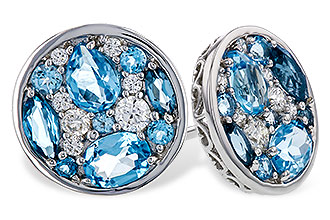 B301-86036: EARRINGS 1.02 TW BLUE TOPAZ 1.18 TGW