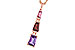 B301-86045: NECKLACE 2.32 SEMI-PREC (PT,GT,AMY) 2.37 TGW