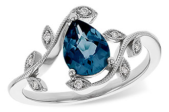 B301-86063: LDS RG 1.20 LONDON BLUE TOPAZ 1.26 TGW (8x6MM LBT)