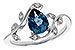 B301-86063: LDS RG 1.20 LONDON BLUE TOPAZ 1.26 TGW (8x6MM LBT)
