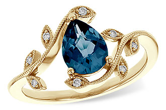 B301-86063: LDS RG 1.20 LONDON BLUE TOPAZ 1.26 TGW (8x6MM LBT)
