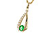 B301-87827: NECKLACE .28 EMERALD .45 TGW (5x4 EMER)