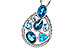 B301-87863: NECKLACE 3.23 TW BLUE TOPAZ 3.38 TGW