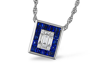B301-89690: NECKLACE .84 SAPPHIRE TW 1.02 TGW