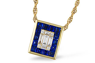 B301-89690: NECKLACE .84 SAPPHIRE TW 1.02 TGW