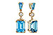 B301-89699: EARRINGS 2.37 TW BLUE TOPAZ 2.44 TGW