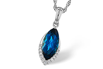 B301-89727: NECK 2.14 LONDON BLUE TOPAZ 2.20 TGW (12x6MM MQ)