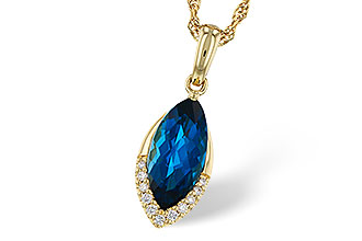 B301-89727: NECK 2.14 LONDON BLUE TOPAZ 2.20 TGW (12x6MM MQ)
