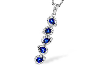 B301-90636: NECKLACE .95 TW SAPPHIRE 1.19 TGW