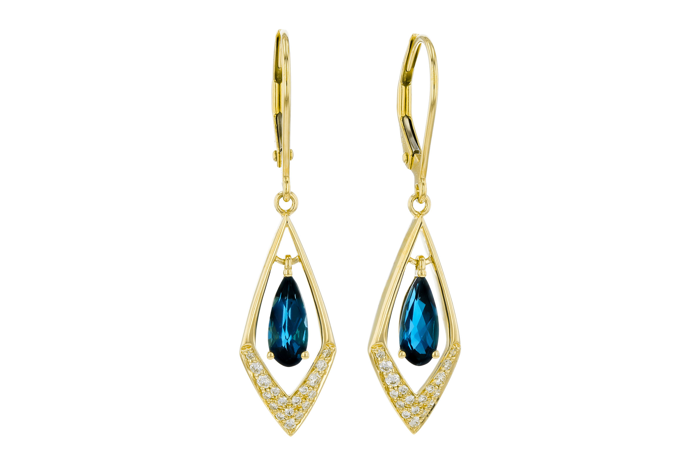 B302-75118: EARR 1.07 TW LONDON BLUE TOPAZ 1.22 TGW