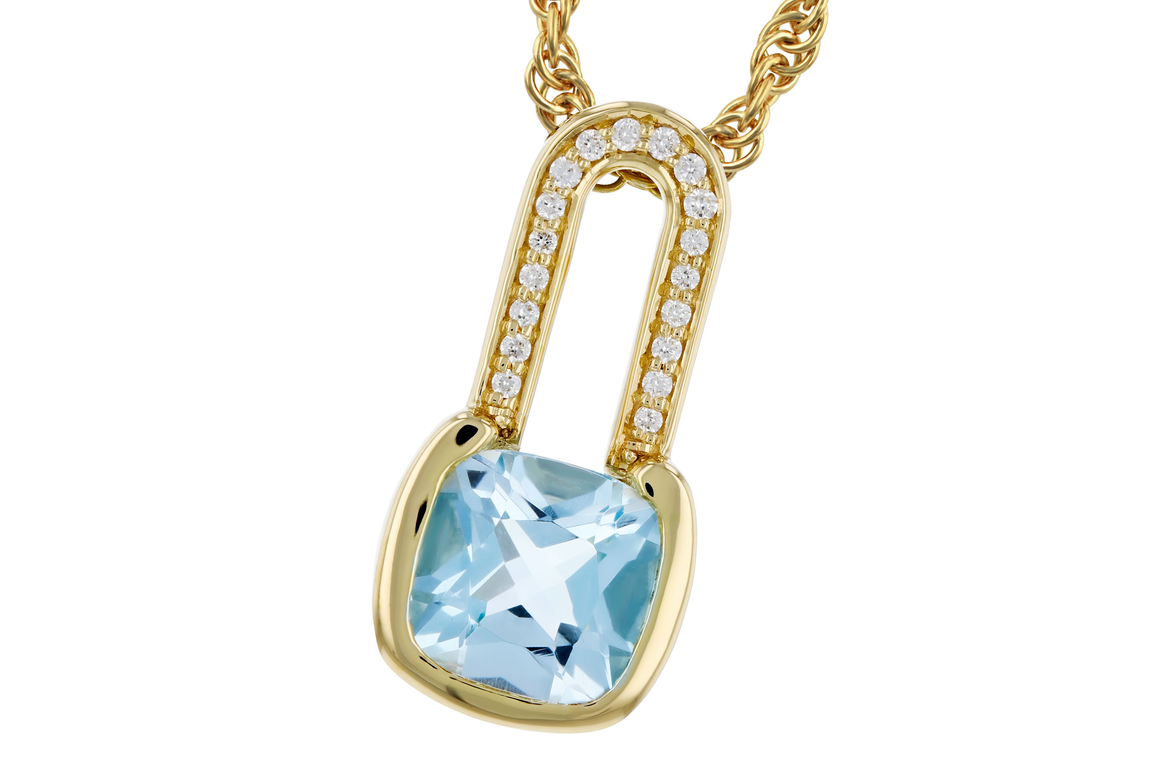 B302-76018: NECKLACE .91 SKY BLUE TOPAZ .95 TGW (6MM BT)