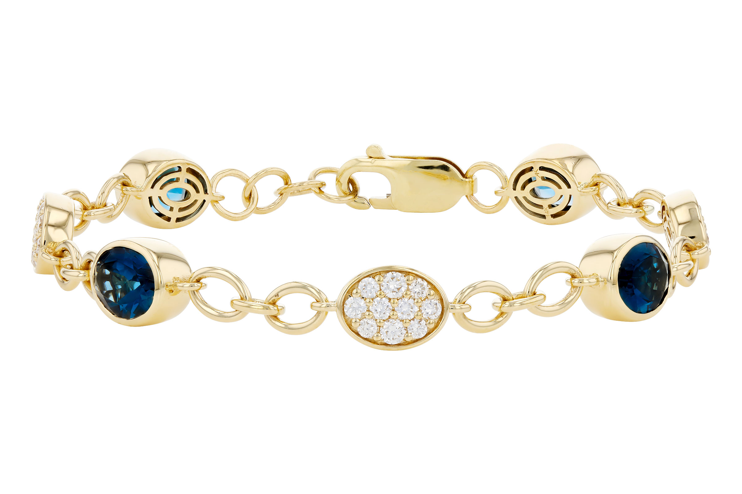 B302-76063: BRACELET 5.24 TW LONDON BLUE TOPAZ 6.00 TGW (7")