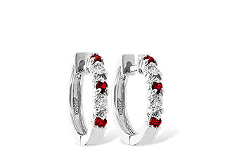 C028-21481: EARRINGS .17 RUBY .26 TGW