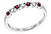 C212-80590: LDS WED RG .18 RUBY .28 TGW