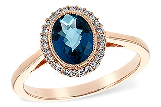 C216-37845: LDS RG 1.27 LONDON BLUE TOPAZ 1.42 TGW