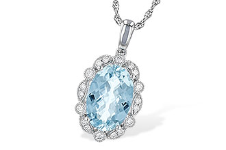 C217-33308: NECKLACE 2.40 AQUA 2.57 TGW (12x8MM AQ)