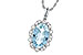 C217-33308: NECKLACE 2.40 AQUA 2.57 TGW (12x8MM AQ)