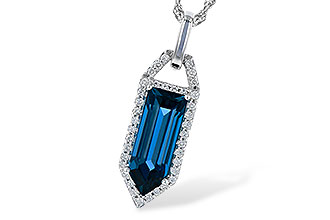 C300-02372: NECK 2.95 LONDON BLUE TOPAZ 3.12 TGW