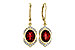 C301-82390: EARRING 3.06 GARNET 3.25 TGW