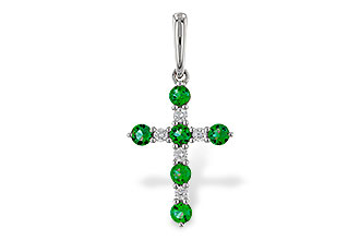 C301-84236: PENDANT .27 TW EMERALD .35 TGW