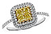 C301-86036: LDS RG .52 FANCY YELLOW DIAMONDS .85 TW