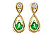 C301-86054: EARRINGS .20 EMERALD .32 TGW (4x3 EMER)